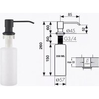 Wisent WS-36045В/GER013 (с сифоном, дозатором и колландером) Image #9
