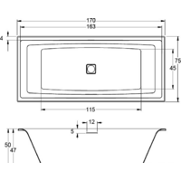 Riho Still Square 170x75 BR02005 (без ножек) Image #2