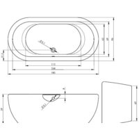 Riho Dua 180x86 (черный, аэромассаж + хромотерапия) Image #3
