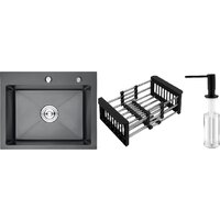 Schtoff Best Black 6050 + коландер KR-1 BLACK + дозатор SD-1 BLACK