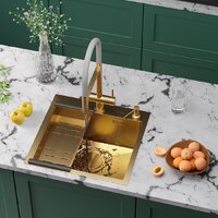 Roxen Simple 560220-50G-GR золото/текстурная PVD покрытие (с коландером и дозатором) Image #3