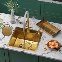 Roxen Simple 560220-50G-GR золото/текстурная PVD покрытие (с коландером и дозатором)