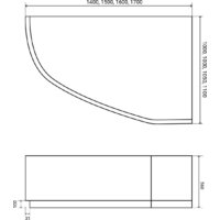 Lauter Valencia 150x100 2102150R (с ножками, лицевым экраном и сифоном 21Y11021 матовый черный) Image #20