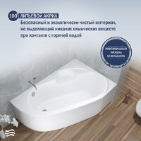 Lauter Valencia 150x100 2102150R (с ножками, лицевым экраном и сифоном 21Y11021 матовый черный) Image #4