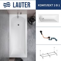 Lauter Amelia 160 21204060 (с каркасом и сифоном 21Y11021 матовый черный)