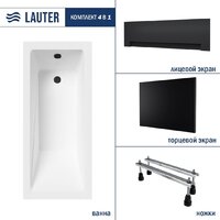 Lauter Estelle 160х70 21206060 (с ножками, лицевым черным и торцевым экраном) Image #1
