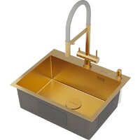 Roxen Simple 560220-60G-GR золото/текстурная PVD покрытие (с коландером и дозатором) Image #12