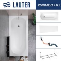 Lauter Haven 150 /21202005 (с каркасом, лицевым экраном белого цвета и сифоном 21Y11020 хром) Image #1