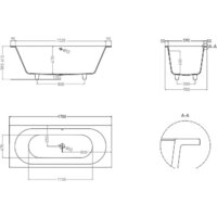 Salini Ornella Axis 170x70 104623M (S-Stone, матовый) Image #10