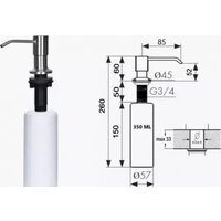 Wisent WS-34050D/GER013 (с сифоном, дозатором и коландером) Image #12