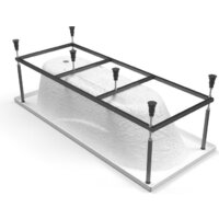 Cersanit Mito Red 170x70 с ножками со смесителем Brasko Black однорыч. (с сифоном Prime) Image #2