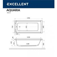 Excellent Aquaria 170x75 (с ножками) Image #5
