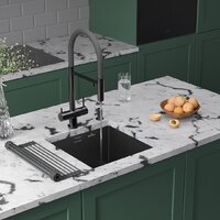 Roxen Uno 560210-44B (440*440) PVD графит под столешницу (с ролл-матом и дозатором) Image #2