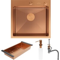 Roxen Simple 560220-50BR-V бронза/текстурная PVD покрытие (с коландером и дозатором) Image #11