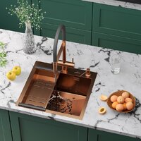 Roxen Simple 560220-50BR-V бронза/текстурная PVD покрытие (с коландером и дозатором) Image #2