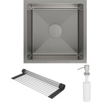 Roxen Uno 560210-44 (440*440) сатин под столешницу (с ролл-матом и дозатором) Image #4