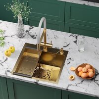 Roxen Simple 560220-50G-V золото/текстурная PVD покрытие (с коландером и дозатором) Image #2