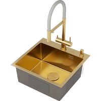 Roxen Simple 560220-50G-V золото/текстурная PVD покрытие (с коландером и дозатором) Image #12