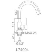 БелЭворс Со смесителем и дозатором Styl L + L74004-9 + L405-1 (серый/сатин) Image #10