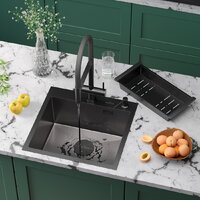 Roxen Simple 560220-50B-V графит/текстурная PVD покрытие (с коландером и дозатором)