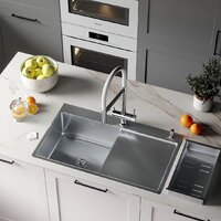 Roxen Vespa 560230-70L сатин (с коландером и дозатором) Image #2