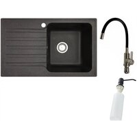 БелЭворс Styl R + смеситель W74004-2 + дозатор L405F (черный)