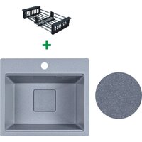 Marblan Comfort 48 (серебристый, с сифоном и колландером)