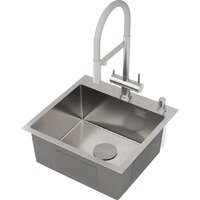 Roxen Simple 560220-50-V сатин/текстурная (с коландером и дозатором) Image #11