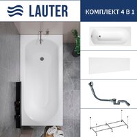 Lauter Haven 150 /21202005 (с каркасом, лицевым экраном белого цвета и сифоном 21Y32000 хром) Image #1