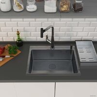 Roxen Simple 560220-60B PVD графит (с коландером и дозатором) Image #3