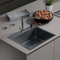 Roxen Simple 560220-60B PVD графит (с коландером и дозатором)