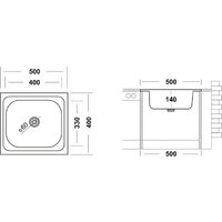Ukinox ECO 500.400 (стальной/нержавеющая сталь) Image #2