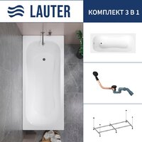 Lauter Sophia 160 21205160 (с каркасом и сифоном 21Y11021 матовый черный)