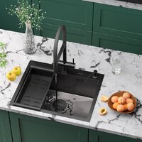 Roxen Simple 560220-60B-V графит/текстурная PVD покрытие (с коландером и дозатором) Image #2