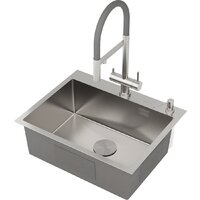 Roxen Simple 560220-60-V сатин/текстурная (с коландером и дозатором) Image #13