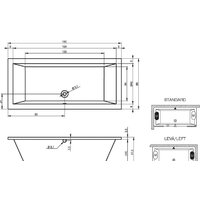 Riho Lusso 180x80 BA98005 (с ножками и экраном) Image #2