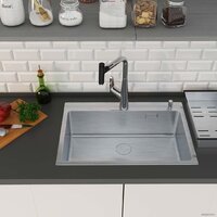 Roxen Simple 560220-70 сатин (с коландером и дозатором) Image #3