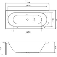 Lauter Bliss 170 L 21201071L (с ножками, серым подголовником, белый лиц экран) Image #25