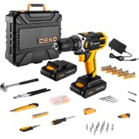 Deko DKCD20FU-Li SET 195 063-4135 (с 2-мя АКБ, кейс, набор оснастки)