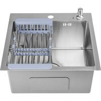 Saniteco 4848 + Spike F9S07000 (хром, с сифоном, дозатором и коландером) Image #4