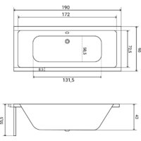 Lauter Oasis 190х90 21203090 (с ножками и лицевым черным экраном) Image #47