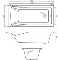 Lauter Aurora 140x70 21010040 (с каркасом, лицевым и торцевым экранами) Image #12