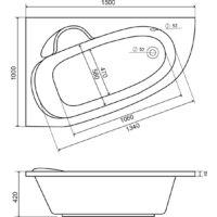 Lauter Valencia 150x100 2102150L (с ножками, лицевым экраном и сифоном 21Y11022 белый) Image #20