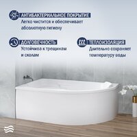 Lauter Geneva 170x105 2103170L (с ножками и сифоном 21Y32001 матовый черный) Image #6