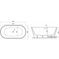 Polimat Uzo 160x80 (отдельностощая, белый) Image #3