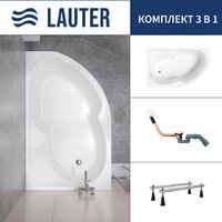 Lauter Geneva 170x105 2103170L (с ножками и сифоном 21Y11022 белый) Image #1