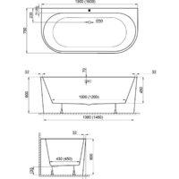 Polimat Sola 160x75 (пристенная, белый) Image #3