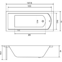 Lauter Amelia 140 21204040 (с ножками и сифоном 21Y11030 хром) Image #33