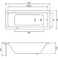 Lauter Estelle 180х80 21206080 (с ножками, лицевым и торцевым экраном) Image #26