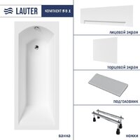 Lauter Amelia 180 21204080 (с ножками, серым подголов., белым лиц. и торц.экраном)